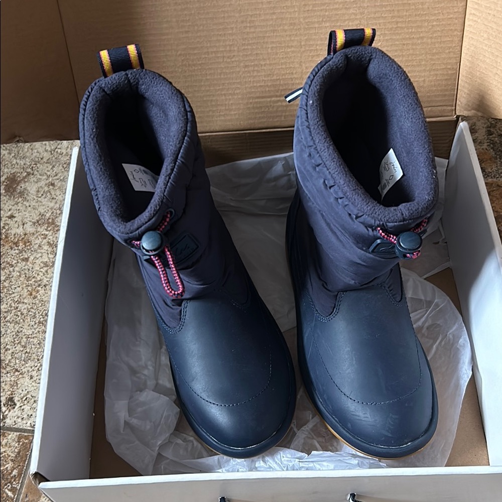 Joules Coniston navy winter boots water proof size 7 new in box